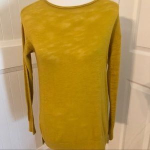 loft thin mustard-yellow sweater shirt